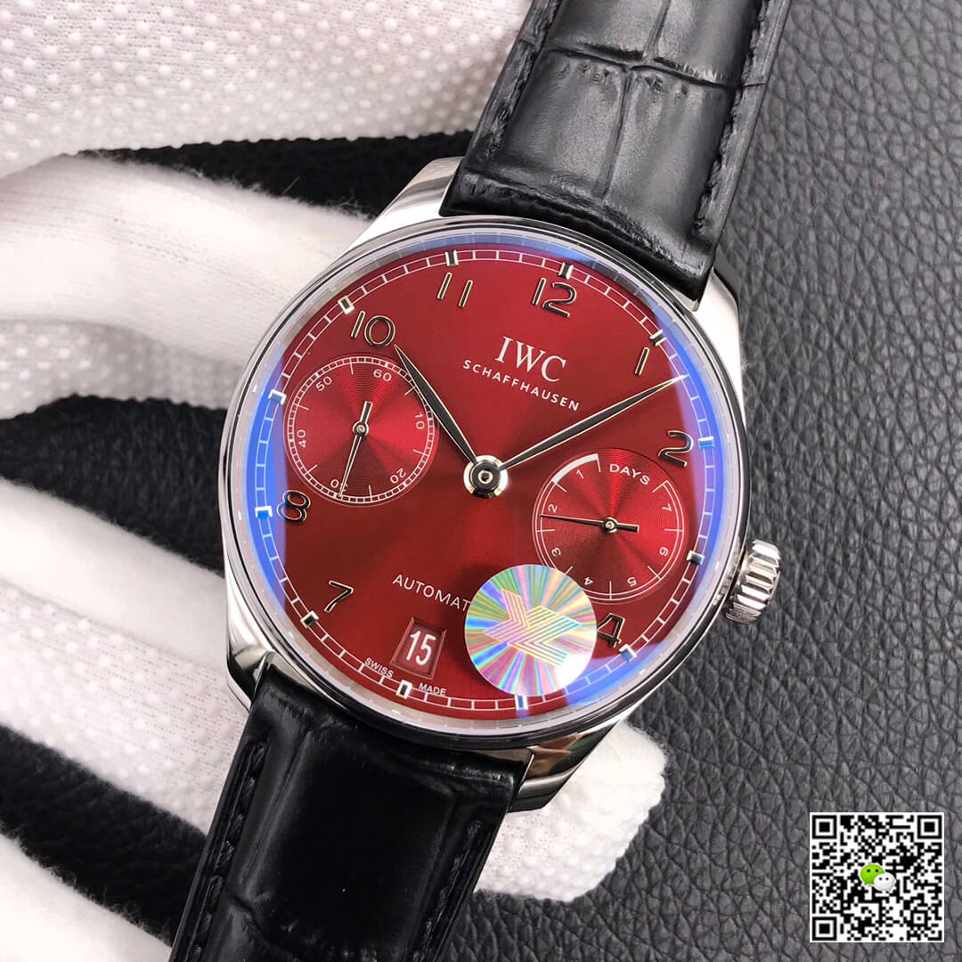 IWC Portugieser IW500714 YL Factory Burgundy Red Dial