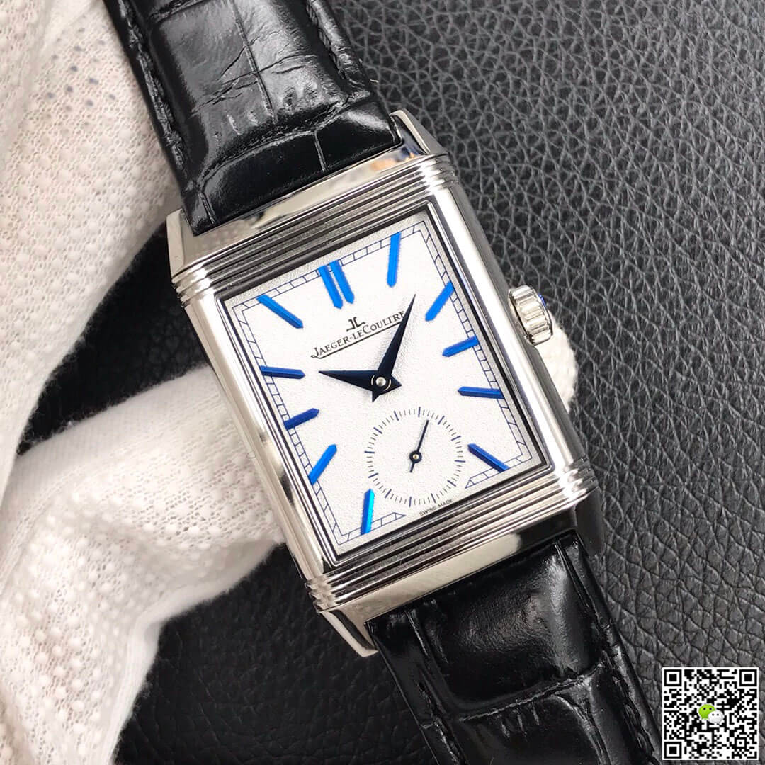 Jaeger LeCoultre Reverso Tribute Double-sided Double Time Zone Flip MG Factory White Dial