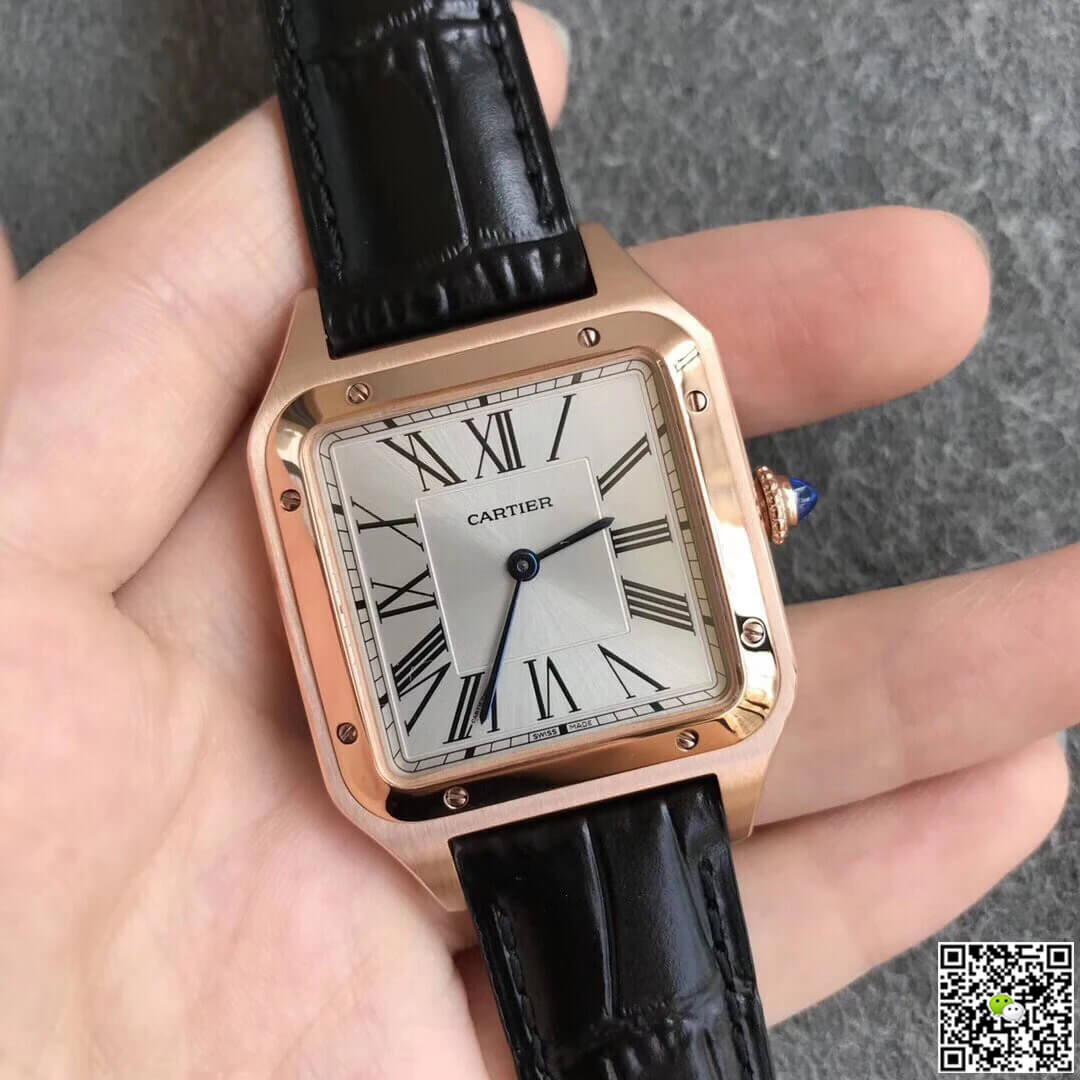 Cartier Santos WGSA0021 Rose Gold Silver Dial