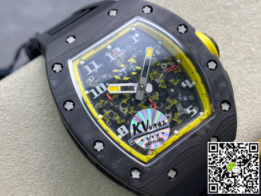 Richard Mille RM-011 KV Factory Forged Carbon Black Strap