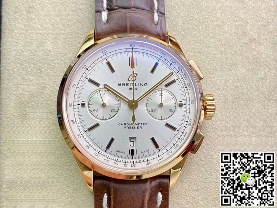 Breitling Premier RB0118371G1P1 GF Factory Leather Strap