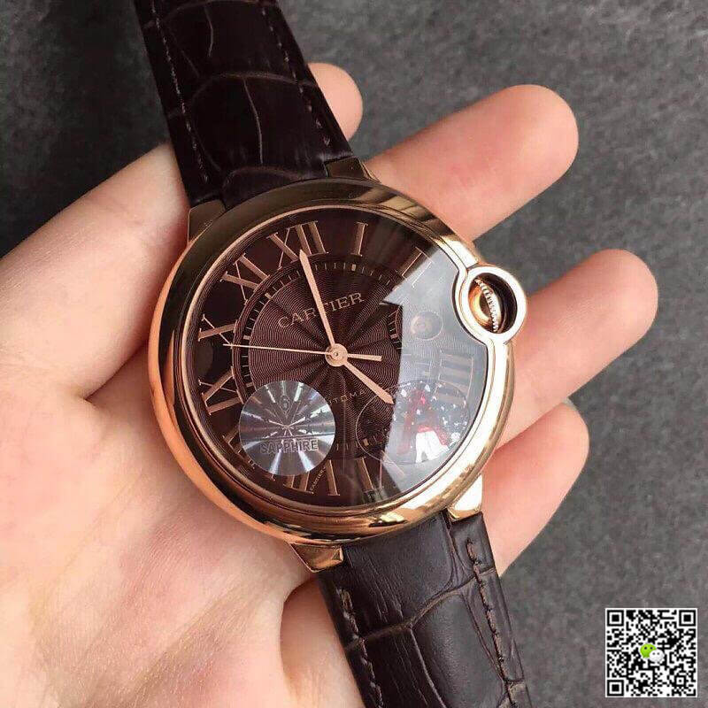 Ballon Bleu De Cartier W6920037 V6 Factory Chocolate Color Dial