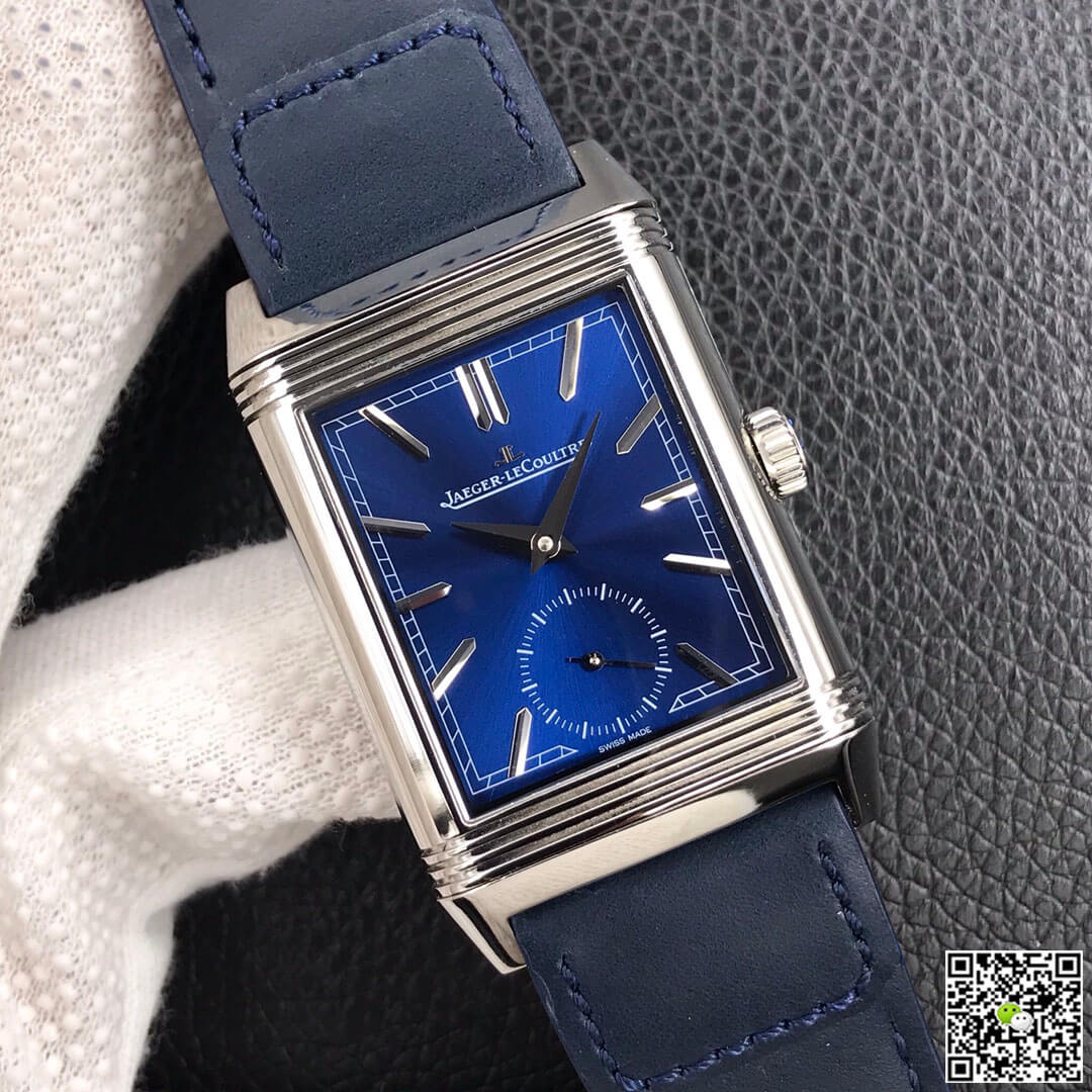 Jaeger LeCoultre Reverso Tribute Double-sided Double Time Zone Flip MG Factory Blue Dial