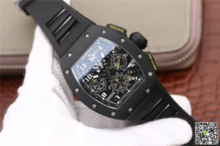 Richard Mille RM-011 KV Factory Carbon Fiber Black Strap