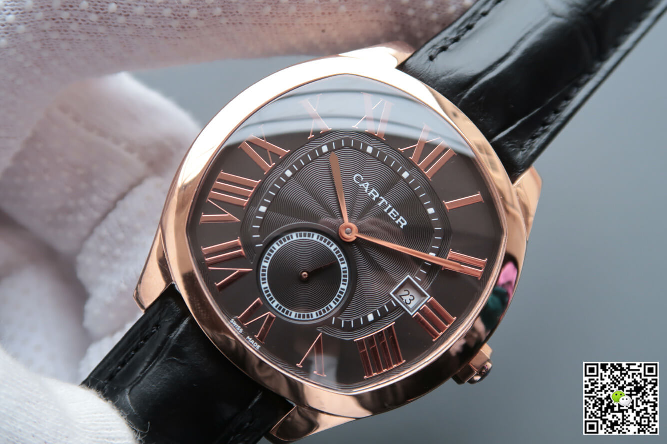 Drive De Cartier WGNM0004 V6 Factory Rose Gold Grey Dial