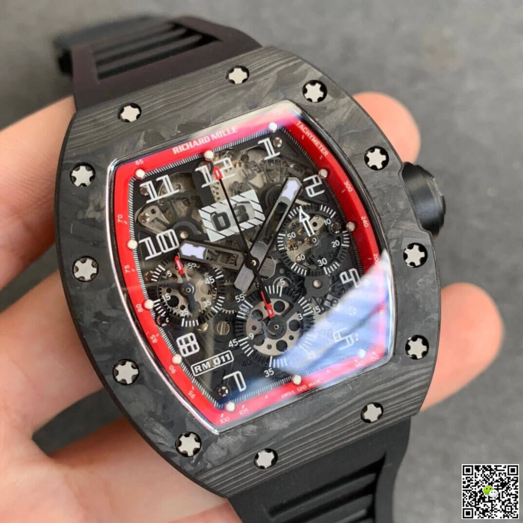 Richard Mille RM011 KV Factory Carbon Fiber Skeleton Dial
