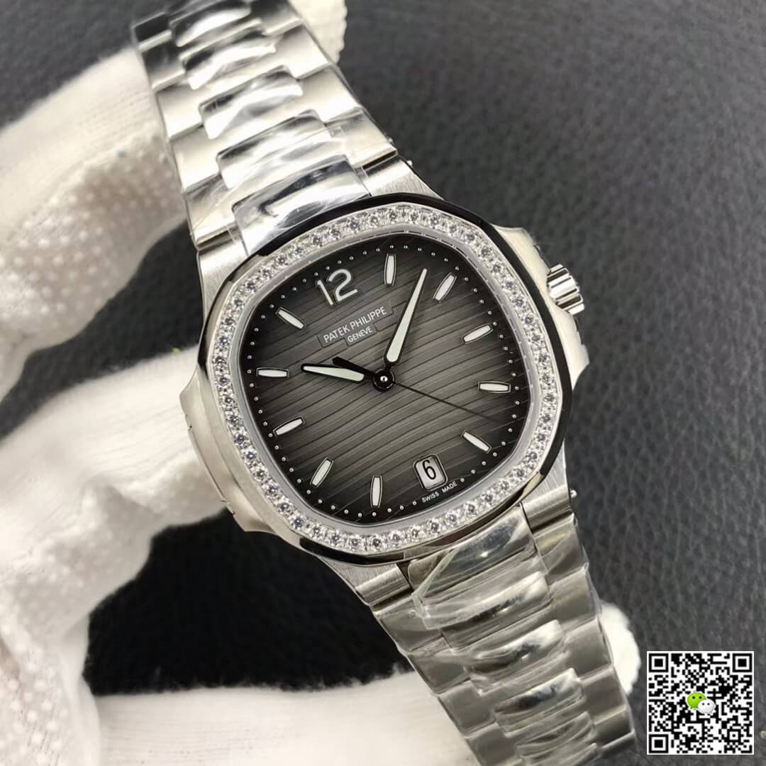 Patek Philippe Nautilus Ladies 7118-1200A-011 PF Factory Gray Black Gradient Dial