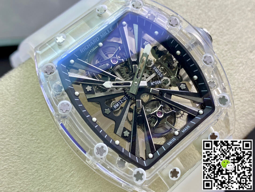 Richard Mille RM12-01 RM Factory Tourbillon Transparent Version Rubber Strap