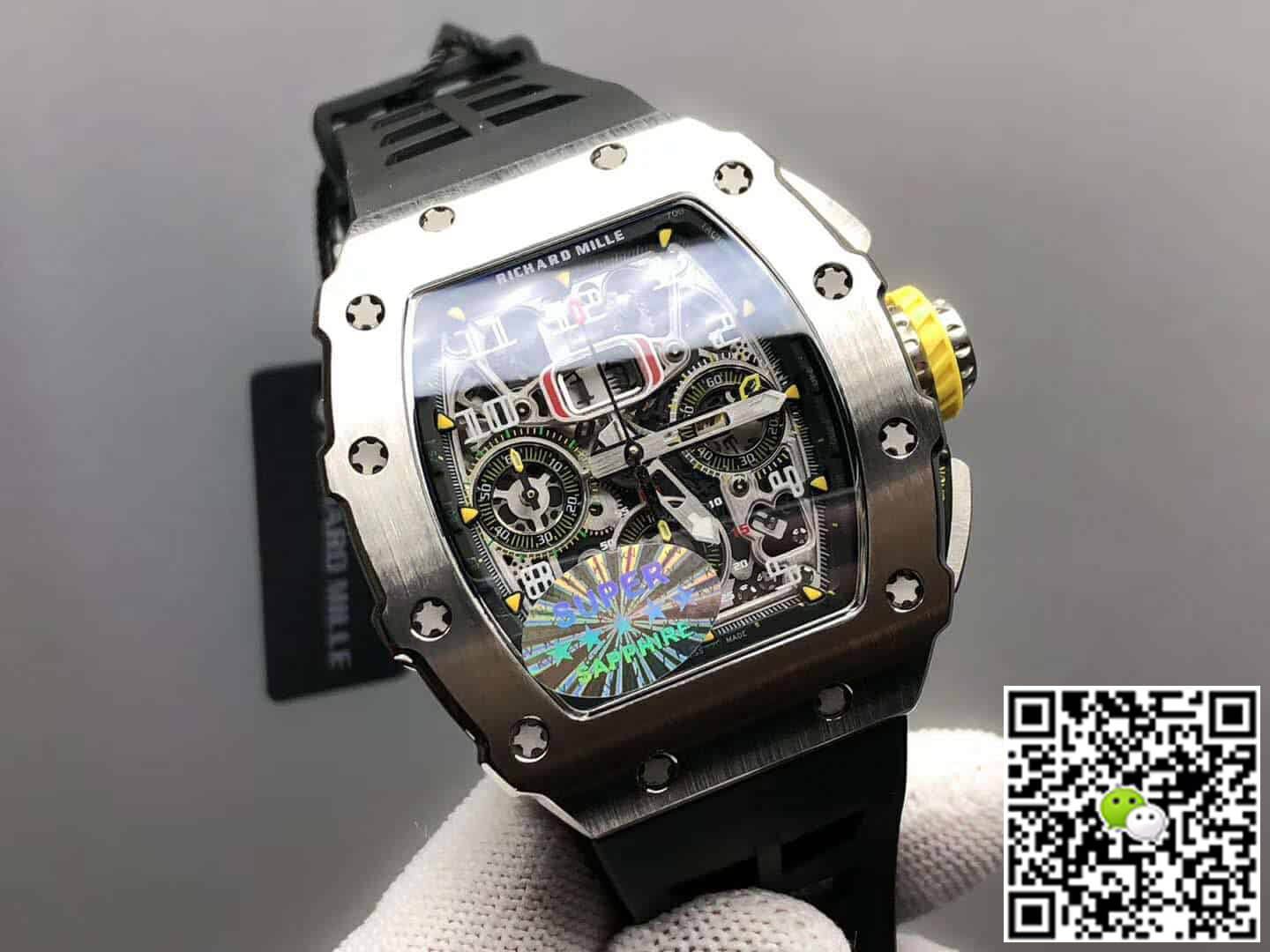 Richard Mille RM11-03 KV Factory Titanium Case Rubber Strap