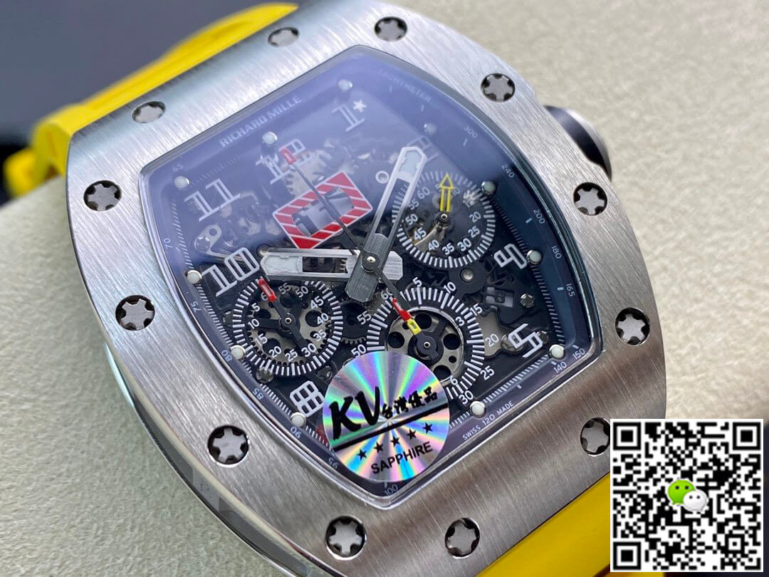 Richard Mille RM11 KV Factory Titanium Yellow Strap