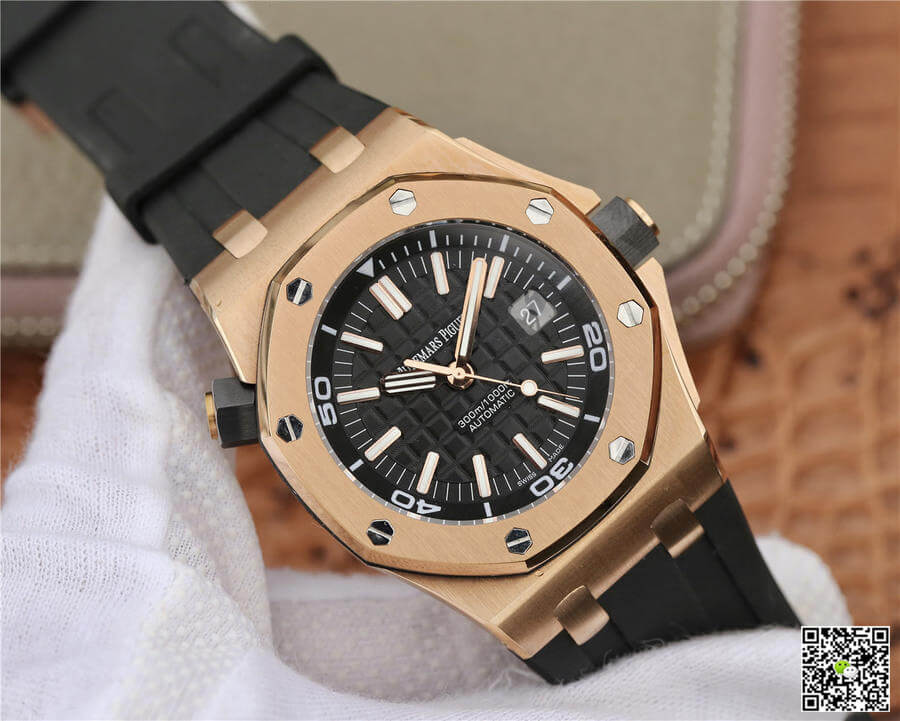Audemars Piguet Royal Oak Offshore 15710 JF Factory V8 Rose Gold Black Dial