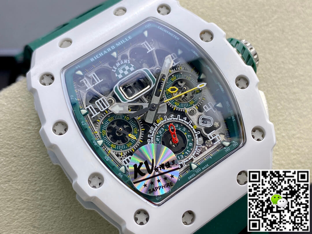 Richard Mille RM011-03 KV Factory White Ceramic Skeleton Dial
