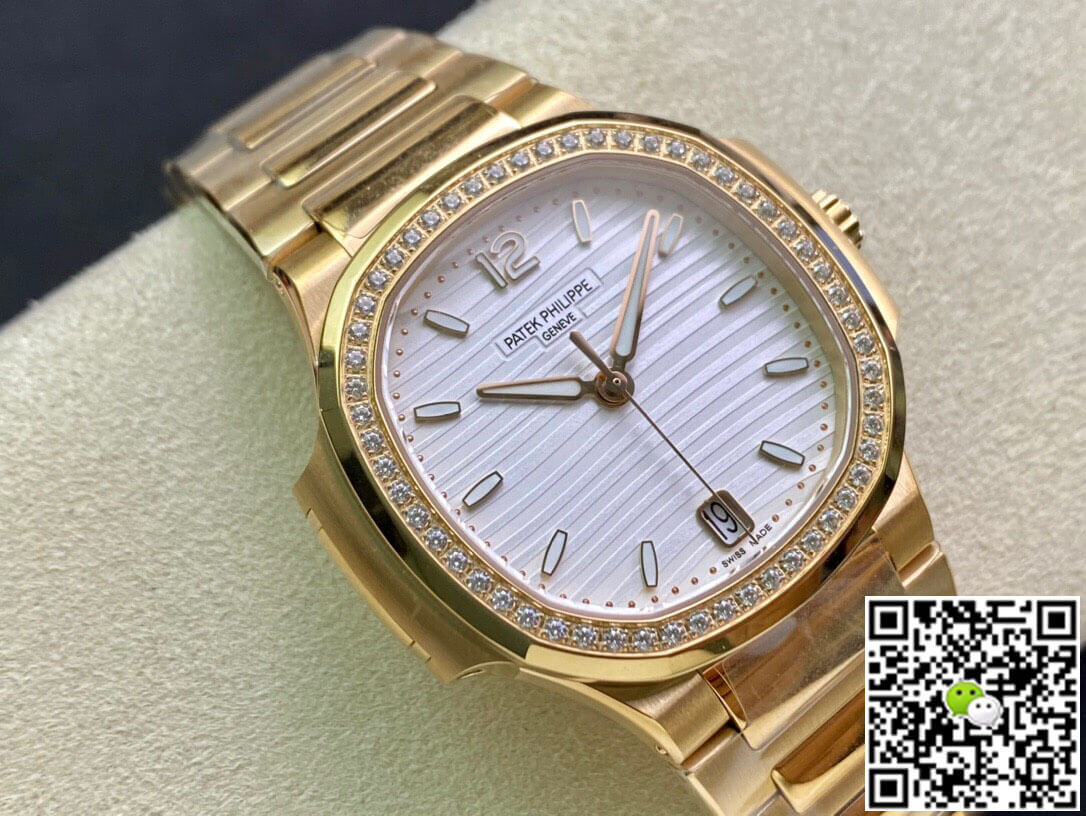 Patek Philippe Nautilus Ladies 7118/1200R-001 3K Factory Silver White Dial