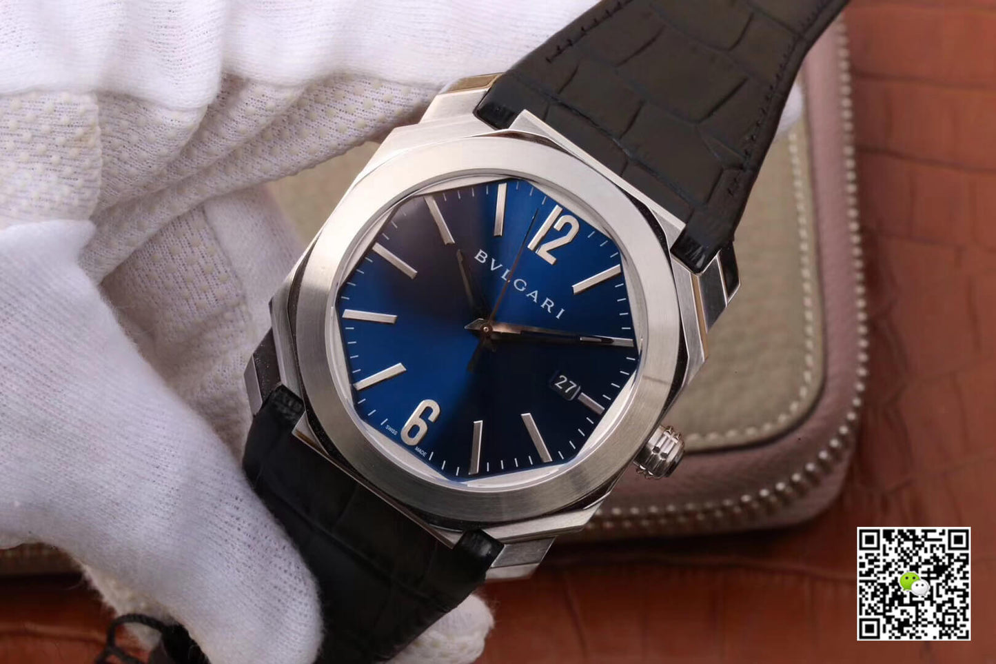 Bvlgari Octo 102429 BGO38C3SLD Dark Blue Dial