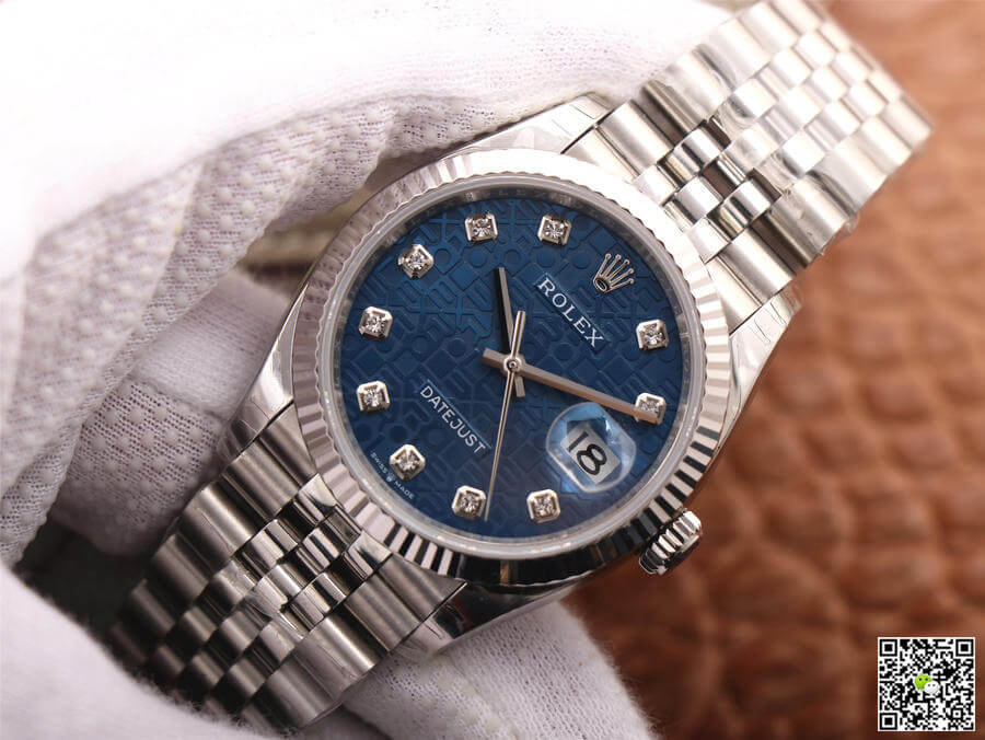 Rolex Datejust M126234-0011 36MM EW Factory Diamond-Studded Blue Dial