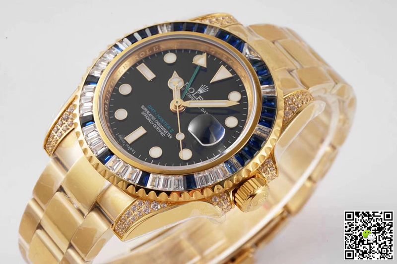 Rolex GMT Master II 116758 SAru ROF Factory Blue White Diamond