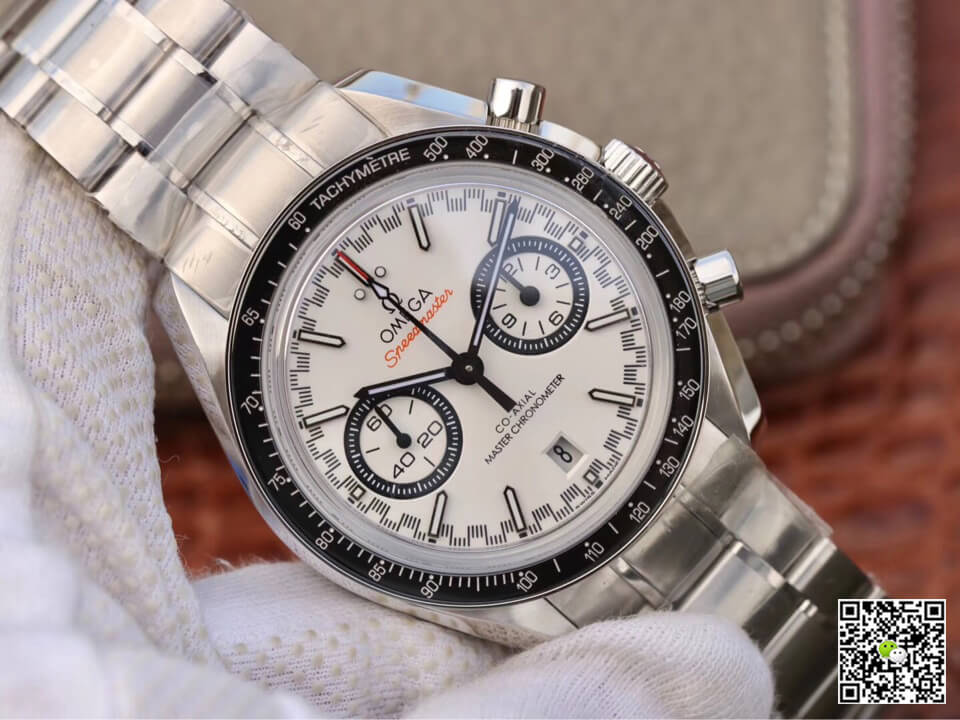 Omega Speedmaster Racing Chronograph 329.30.44.51.04.001 OM Factory White Dial