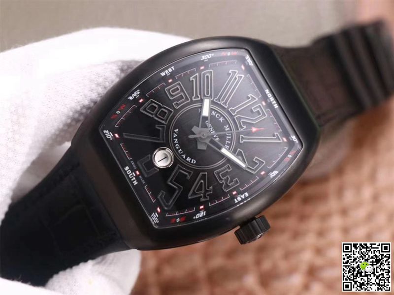 Franck Muller Vanguard V 45 SC DT TT NR BR TT ZF Factory Black Dial