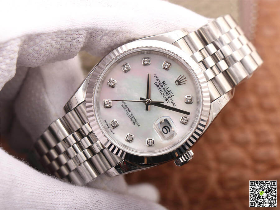 Rolex Datejust M126234-0019 EW Factory White Mother-Of-Pearl Dial