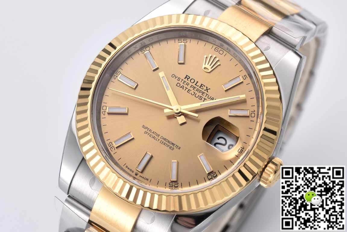 Rolex Datejust 41MM M126333-0009 Clean Factory Gold Bezel