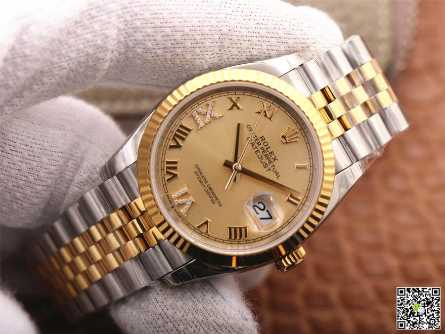 Rolex Datejust 126233 EW Factory Diamond Gold Dial