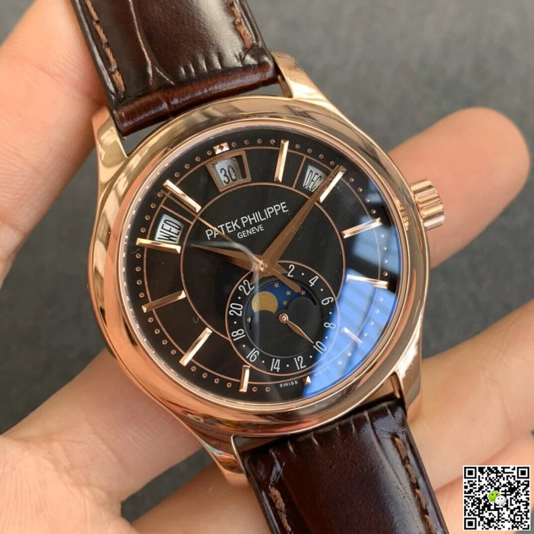Patek Philippe Complications 5205R-010 GR Factory Rose Gold Black Dial