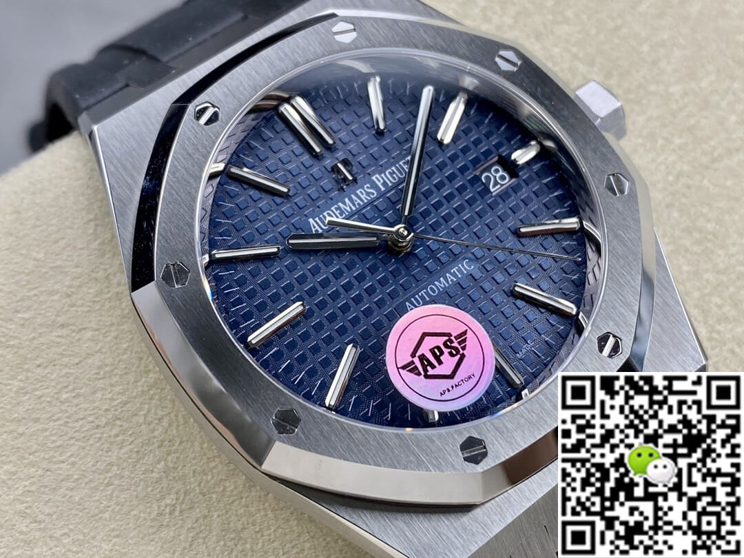 Audemars Piguet Royal Oak 15400 APS Factory Blue Dial Rubber Strap