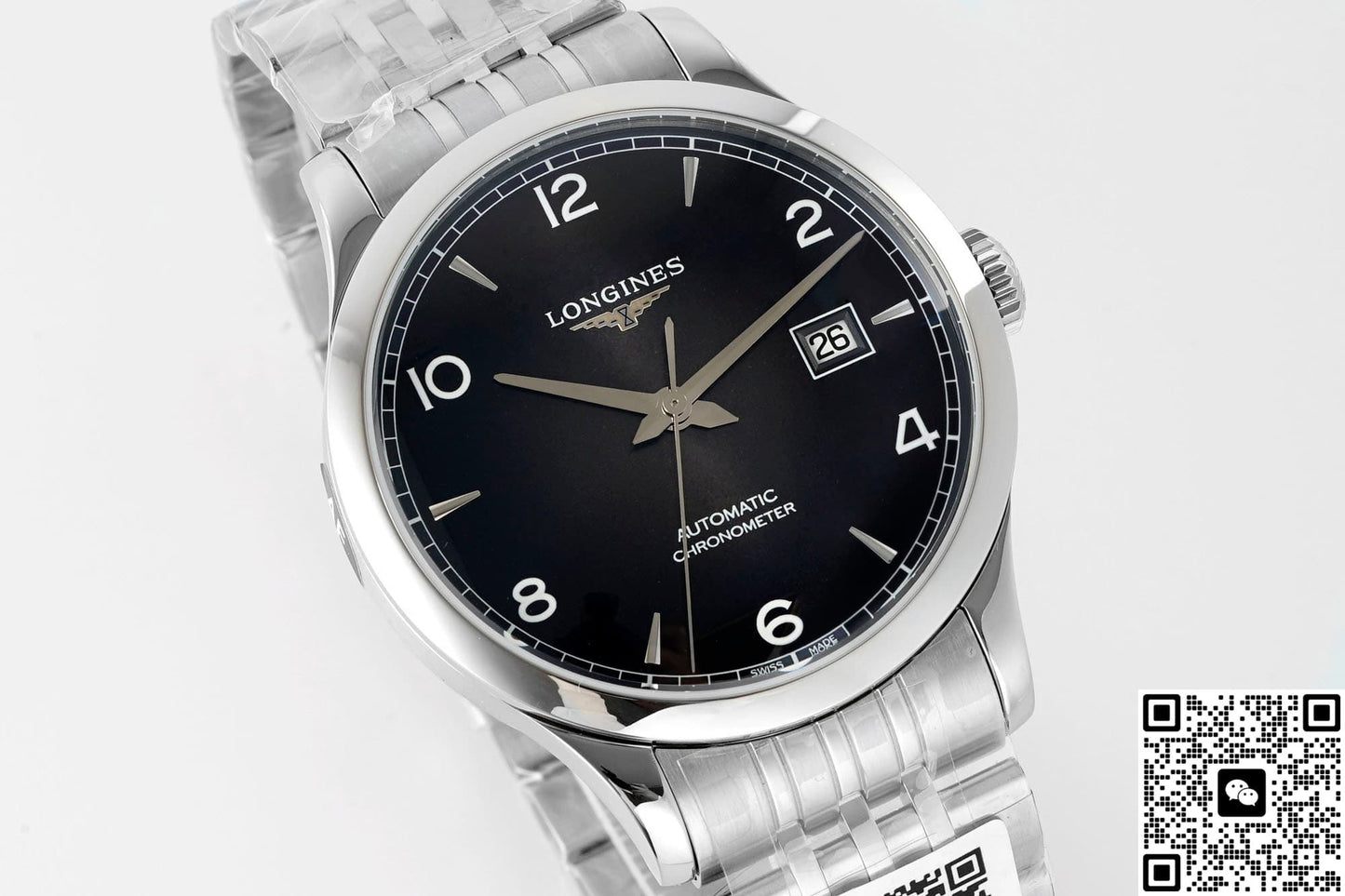 Longines Record Collection L2.821.4.56.6 AF Factory Sapphire Crystal