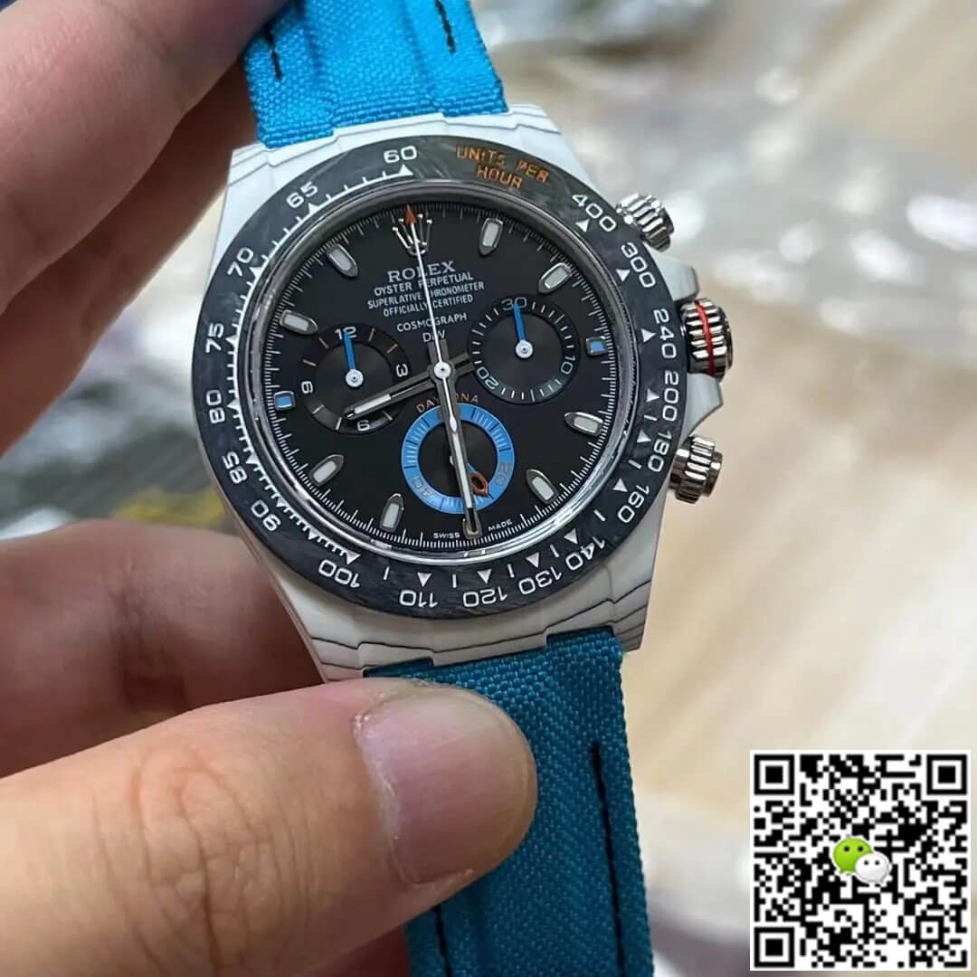 Rolex Daytona Diw Factory NTPT Carbon Fiber Blue Strap