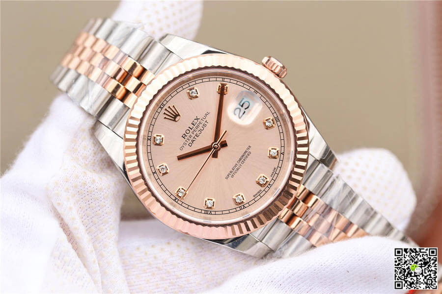 Rolex Datejust M126331-0008 EW Factory Rose Gold Sundust Dial