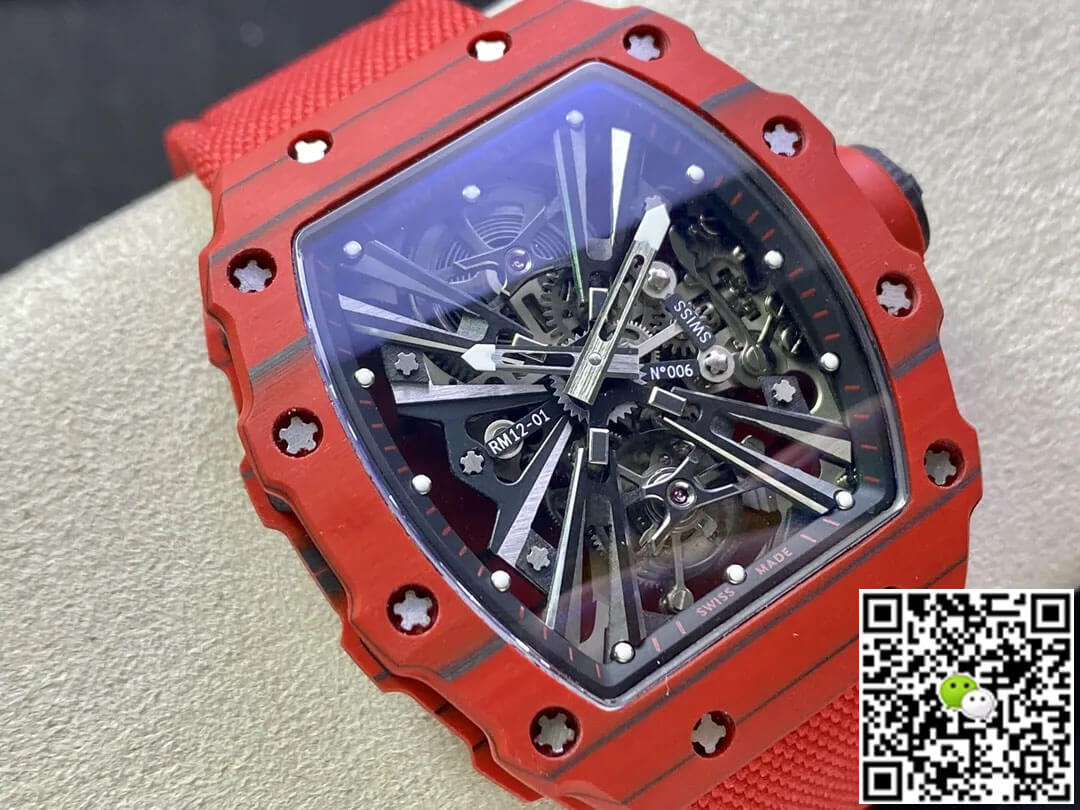 Richard Mille RM12-01 Tourbillon RM Factory Red Carbon Fiber Case