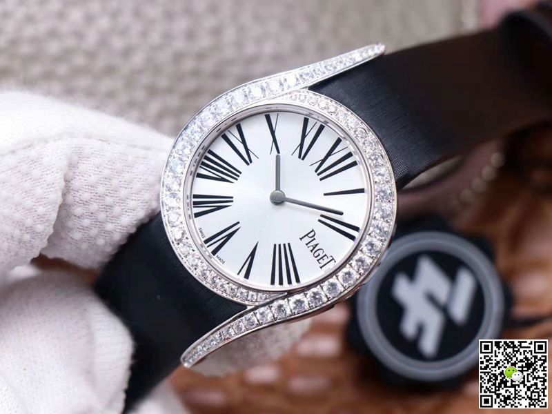 Piaget Limelight Gala Quartz Watch G0A42150 ZF Factory White Gold Diamond