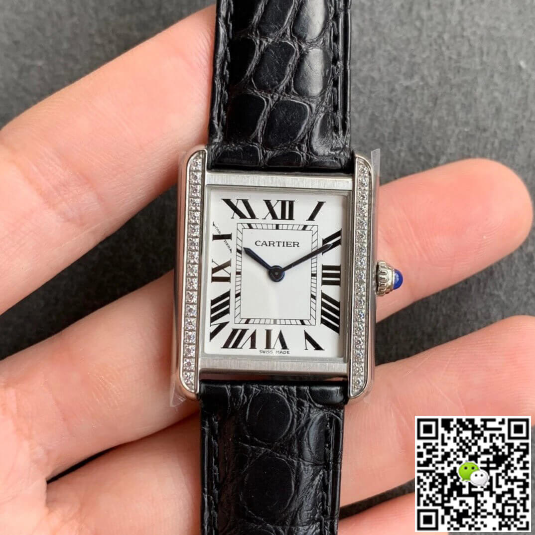 Cartier Tank K11 Factory Black Leather Strap