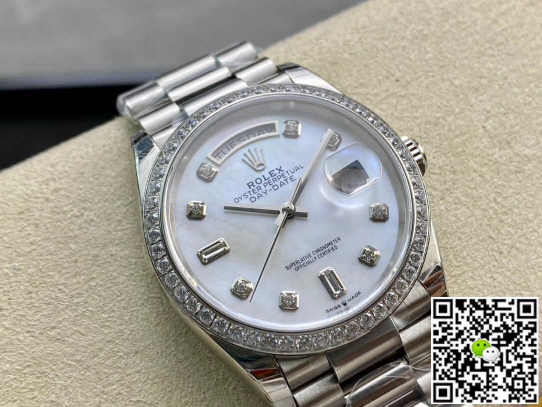 Rolex Day Date 128396TBR-0005 EW Factory Diamond-set Bezel