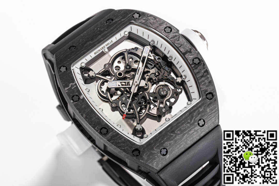 Richard Mille RM055 NTPT BBR Factory Black Rubber Strap