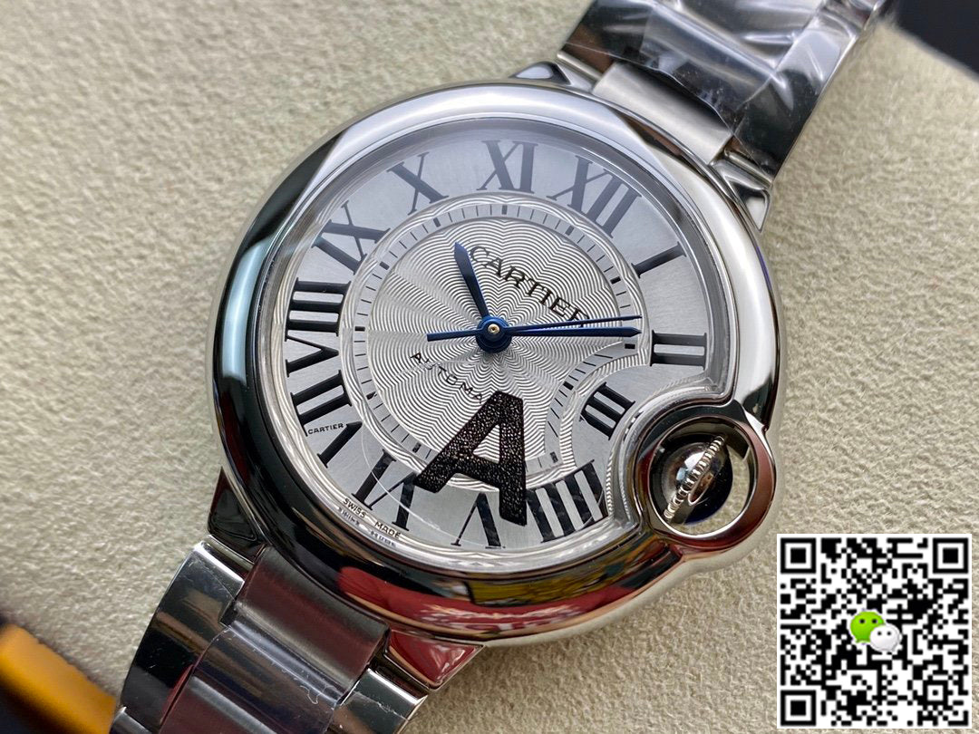 Ballon Bleu De Cartier 33MM W6920071 V6 Factory White Dial