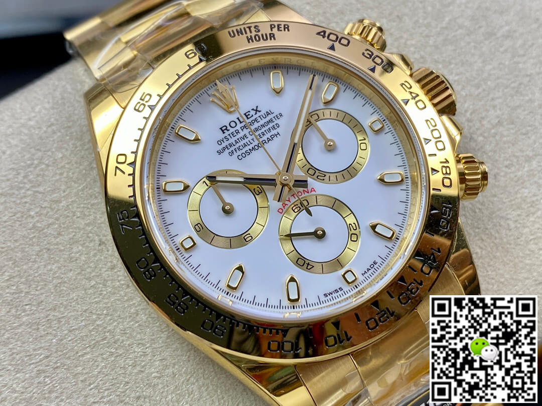 Rolex Daytona M116508-0001 BT Factory Yellow Gold White Dial