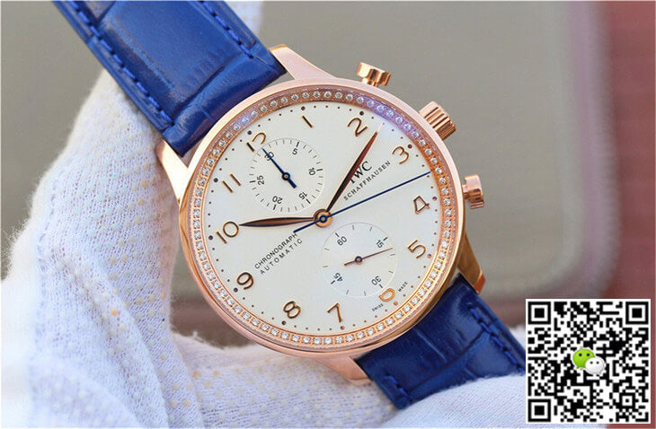 IWC Portuguese ZF Factory Blue Cowhide Strap