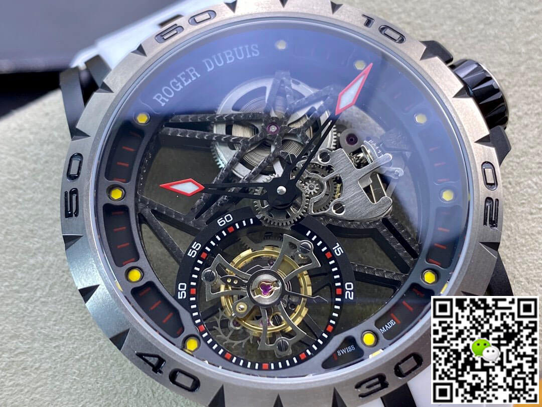 Roger Dubuis Excalibur RDDBEX0549 BBR Factory Tourbillon White Strap