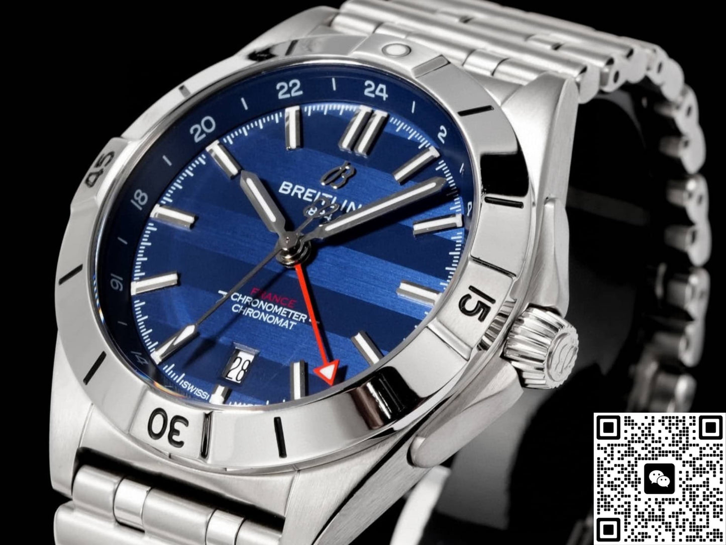 Breitling Chronomat A323989B1C1A1 BLS Factory Dual Time Zone