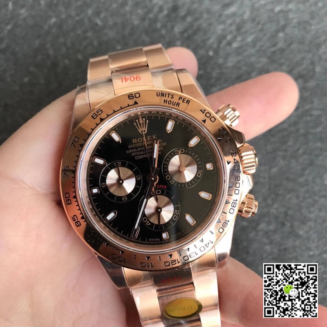 Rolex Daytona m116505-0008 Noob Factory Black Dial