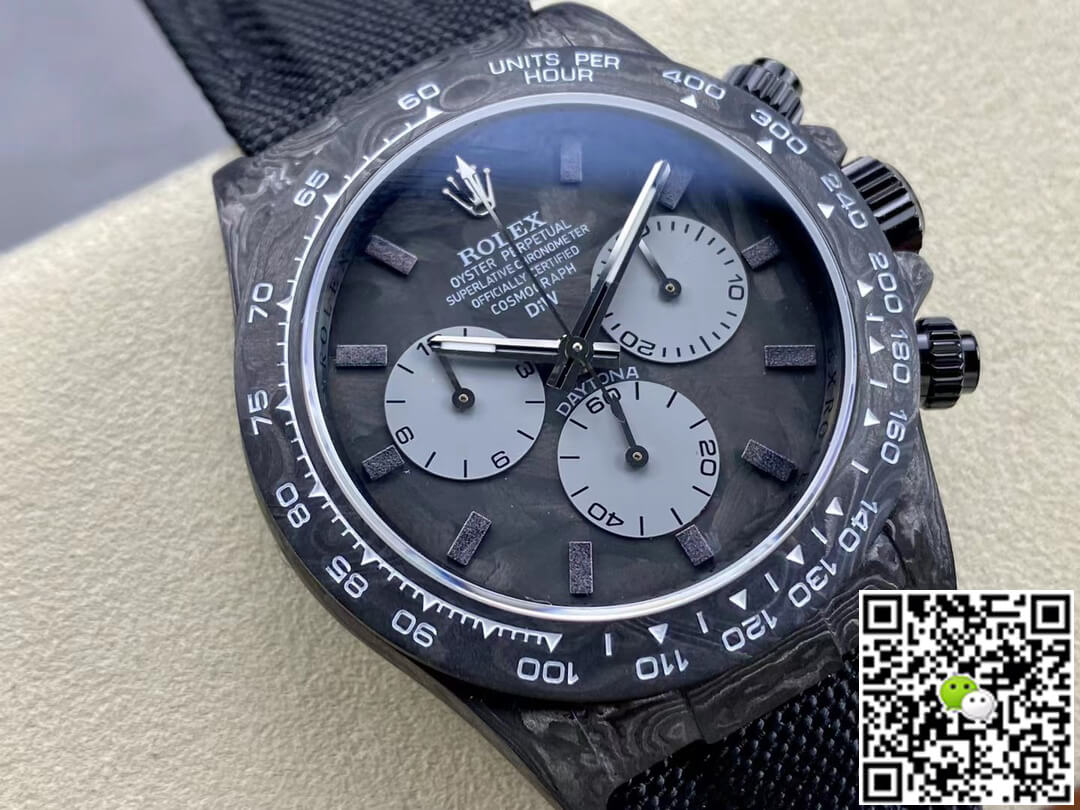 Rolex Daytona Cosmograph Diw Custom Version Noob Factory Black Strap