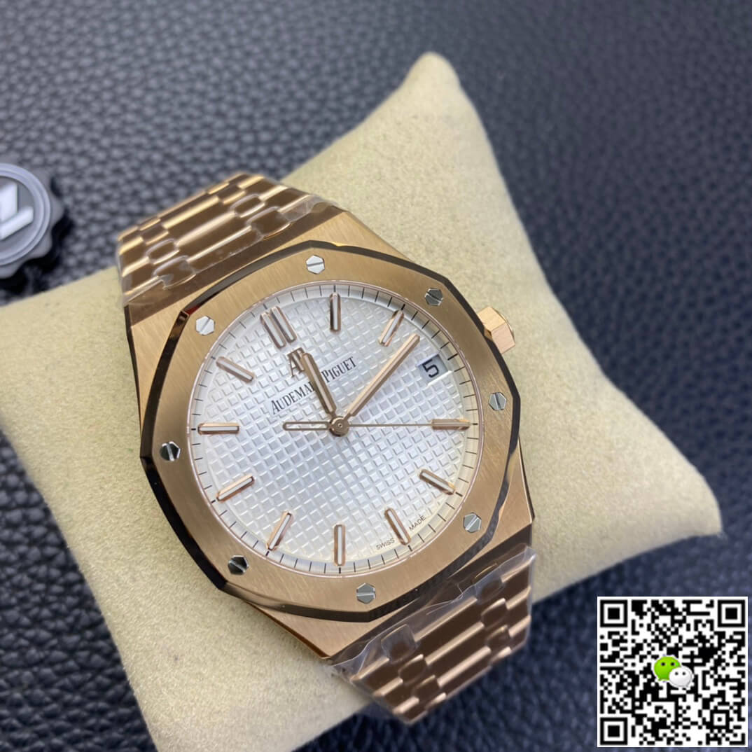 Audemars Piguet Royal Oak 15500 ZF Factory Rose Gold Version White Dial