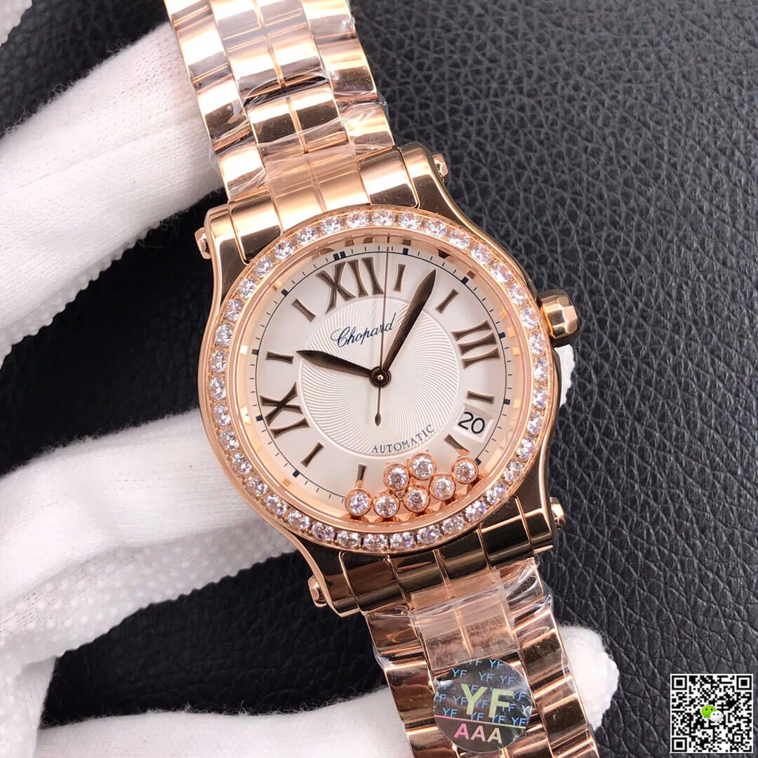 Chopard Happy Diamonds 274808-5004 YF Factory Rose Gold Silver Dial