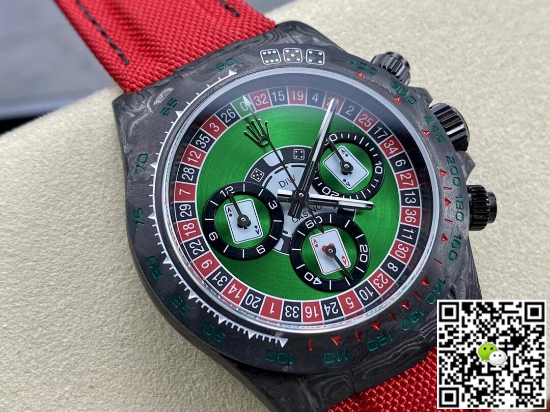 Rolex Daytona Cosmograph Carbon Fiber Diw Custom Version Noob Factory Green Dial