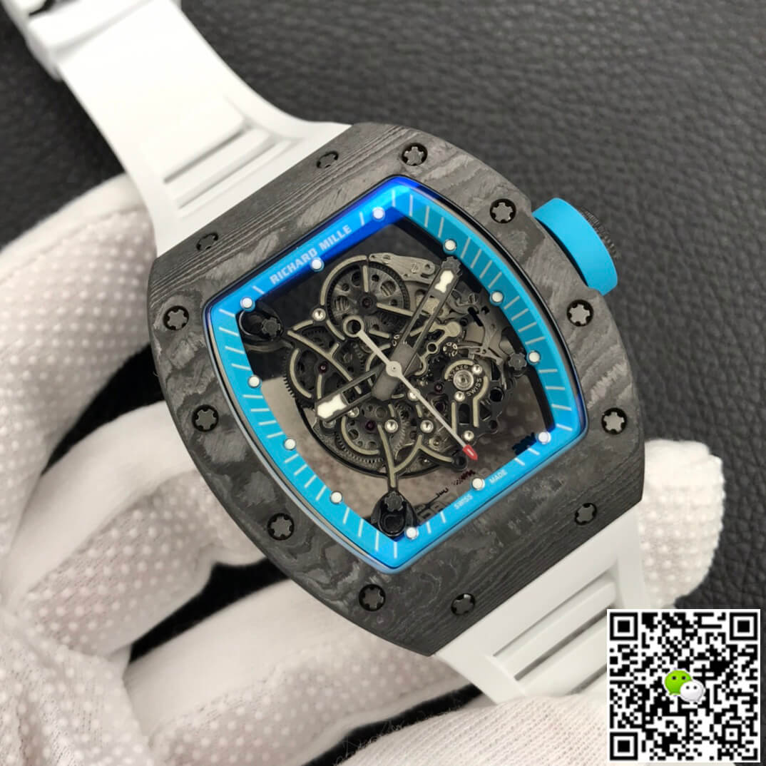 Richard Mille RM055 ZF Factory White Rubber Strap