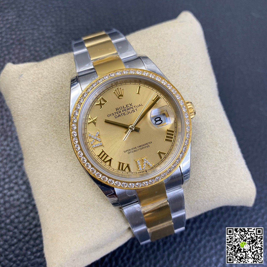 Rolex Datejust 126283 EW Factory Diamond Gold Dial