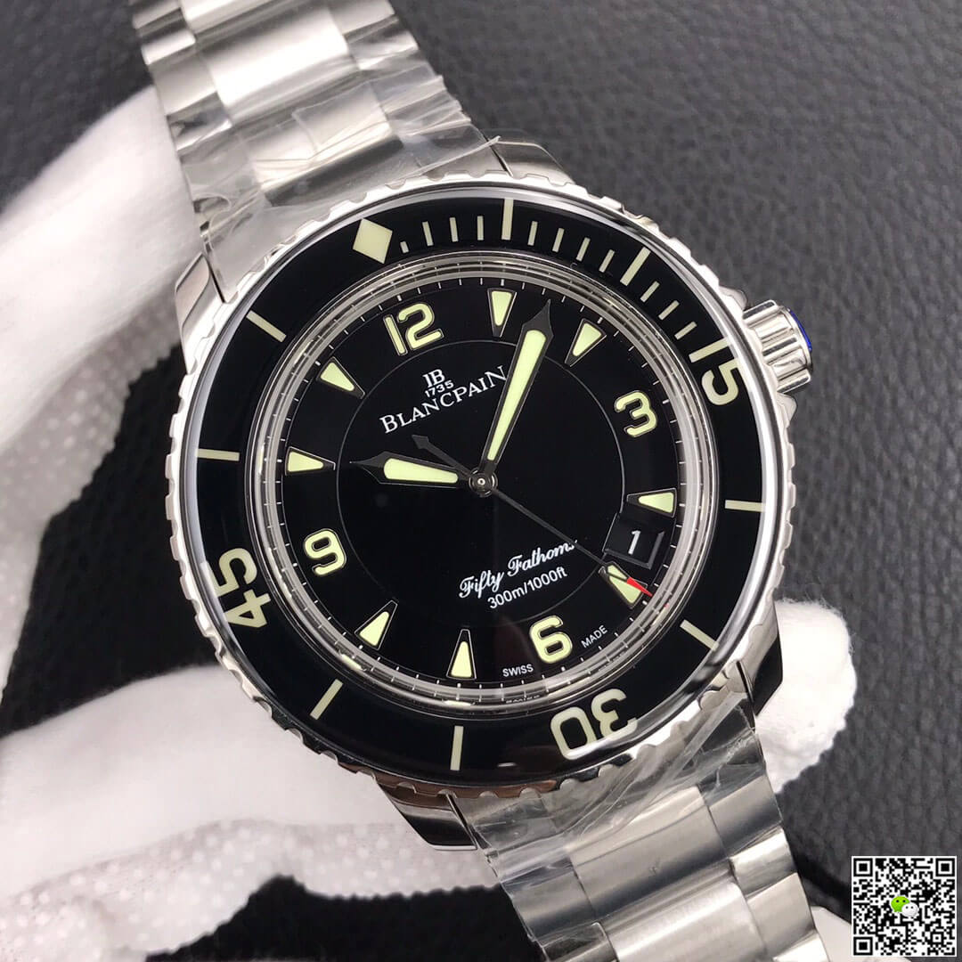 Blancpain Fifty Fathoms 5015 ZF Factory Stainless Steel Black Dial