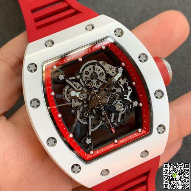 Richard Mille RM055 KV Factory V2 Red Rubber Strap