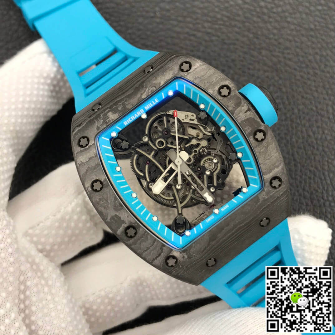 Richard Mille RM055 ZF Factory Blue Rubber Strap